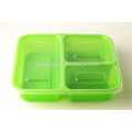 premium 3 compartment food container, colorful plastic food storage containers